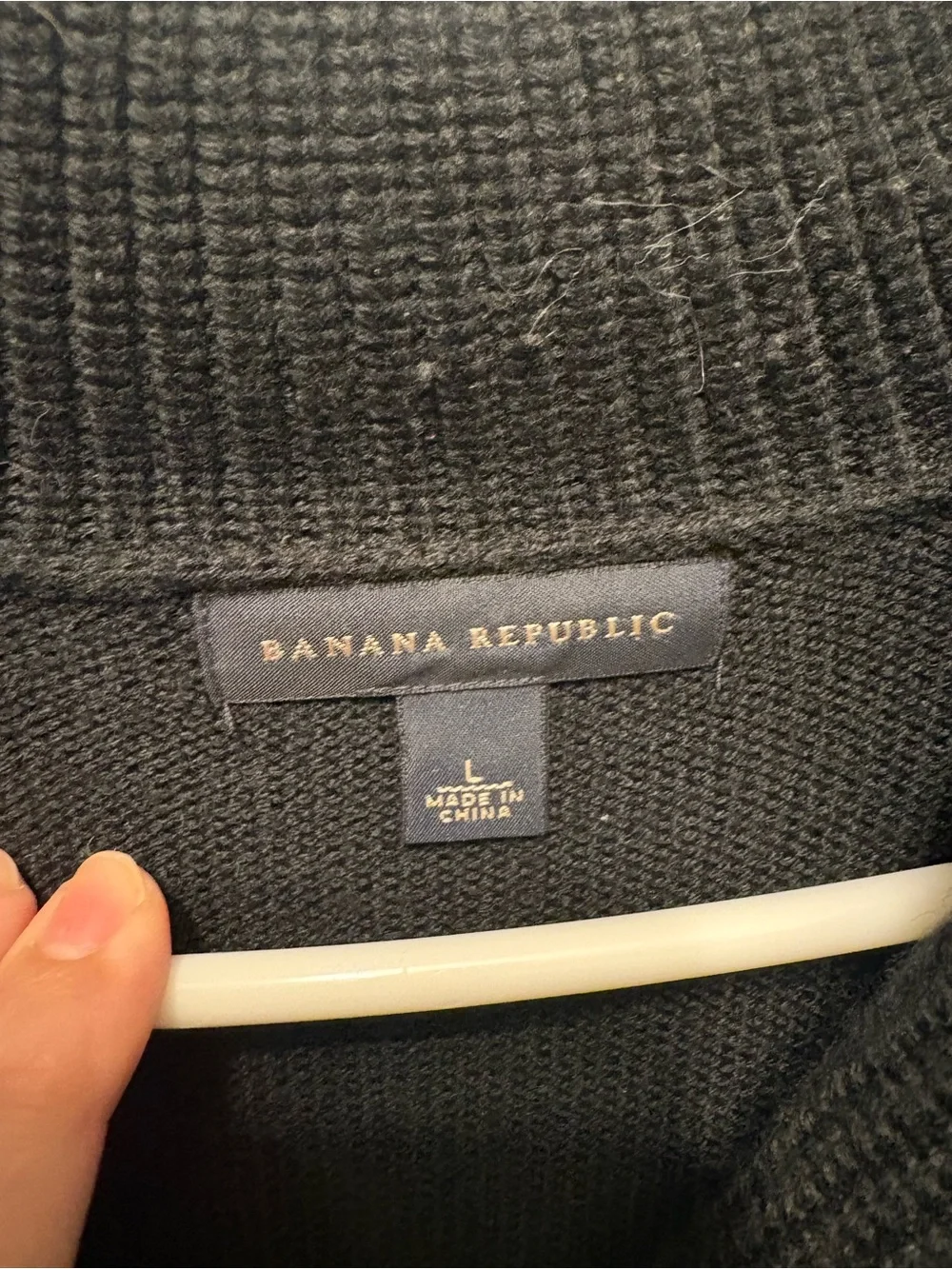Banana Republic Men's Black Crewneck Knit Sweater
